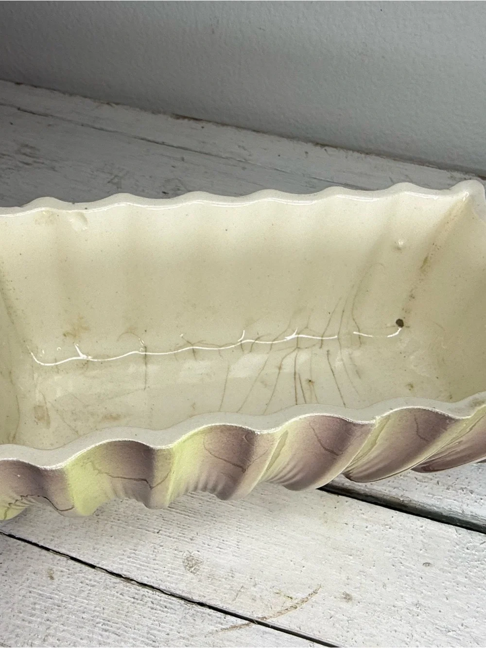 Vintage Royal Windsor ceramic planter, yellow, brown, 1970s, Retro planter, MCM